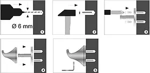 Крючок двойной Wasserkraft Wern хром 2523D, 5