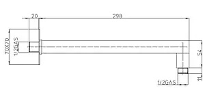 Держатель верхнего душа на стену Bossini хром H60000.030, 2