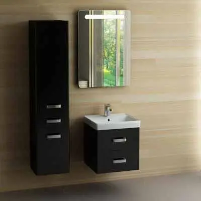 Тумба-умывальник подвесная Aquaton Америна 60 чёрный 1A1354K1AM950, 3