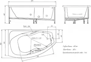 Ванна акриловая BellRado Адель 170x100 L BR7011001-02(L) Ванна акриловая BellRado Адель 170x100 L BR7011001-02(L), 2