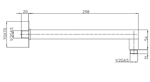 Держатель верхнего душа на стену Bossini хром H60000.030