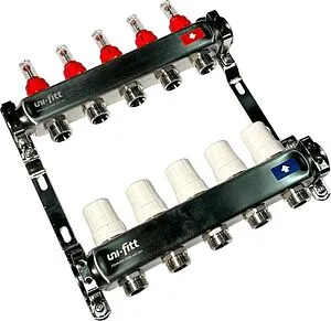 Группа коллекторная с расходомерами 5 отводов 1&quot;в/в x ¾&quot;ек Uni-fitt OPTIMAL 450B4305.RU, 4