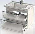 Тумба-умывальник Aquanet Эвора 80 дуб антик 00183002+00182324