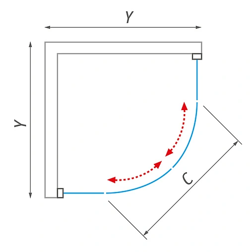 Душевое ограждение 900x900мм прозрачное стекло Roltechnik Exclusive Line ECR2N/900 black elox 561-9000000-05-02