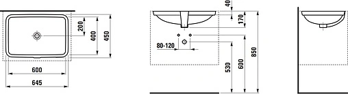 Раковина Laufen Pro 65 белый 8.1196.5.000.109.1