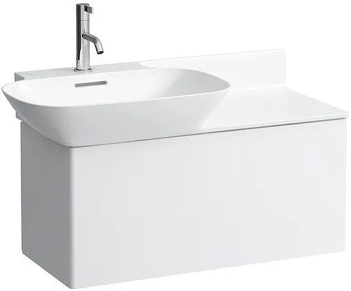 Тумба-умывальник подвесной Laufen INO 77 R белый матовый 4.2540.1.030.170.1+