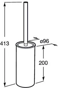 Ёршик для унитаза Roca Tempo чёрный 817038022, 2