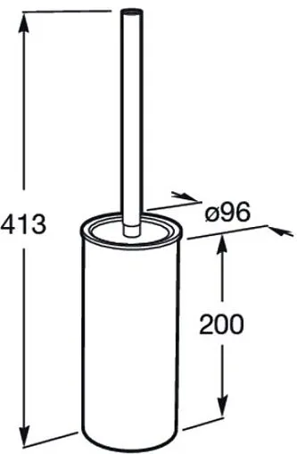 Ёршик для унитаза Roca Tempo чёрный 817038022