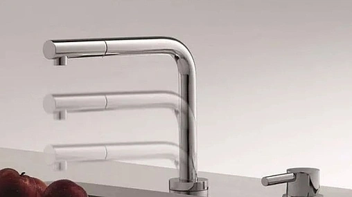 Смеситель для кухни с выдвижным изливом для установки перед окном Franke Active Window хром 115.0486.978