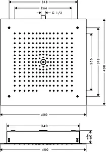 Лейка верхнего душа Hansgrohe Raindance E 400/400 1jet хром 26252000, 2