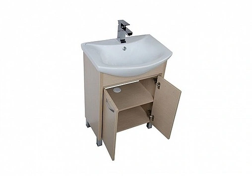 Тумба под умывальник напольная Aquanet Донна 60 дуб светлый 00168929