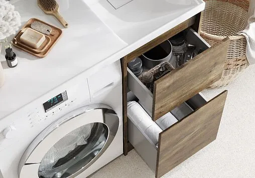 Тумба под умывальник напольная без фасада Aquaton Лондри 40 дуб рустикальный 1A267001LHDR0