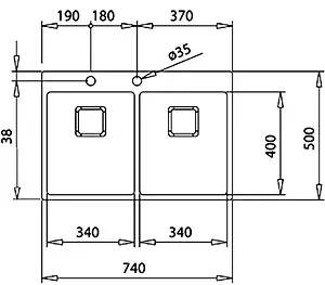 Мойка кухонная Teka ForLinea RS15 2B 740 POLISHED нержавеющая сталь полированная 115030011, 2