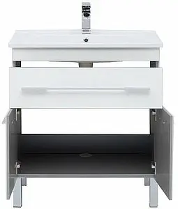 Тумба-умывальник напольная Aquanet Верона N 75 белый 00186244+00182319, 5