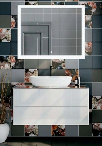 Тумба-умывальник подвесная Kerama Marazzi Plaza Modern 80 белый PL.M.80.2\WHT+PL.wbi.55.1+