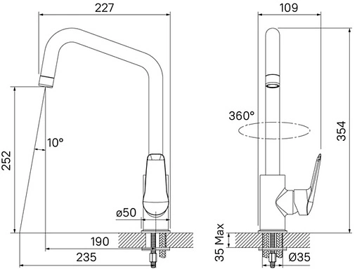 Смеситель для кухни IDDIS Torr хром TORSBL0i05