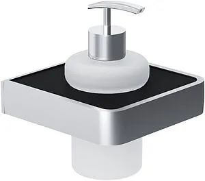 Дозатор для жидкого мыла Damixa Jupiter чёрный матовый/алюминий DA7736900, 1