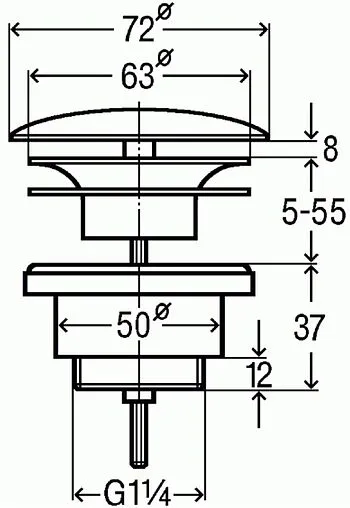 Выпуск без перекрытия для раковины без перелива Viega хром 492670