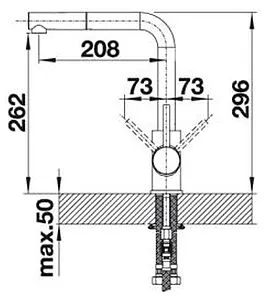Смеситель для кухни с выдвижным изливом Blanco Mila-S хром 524214, 2