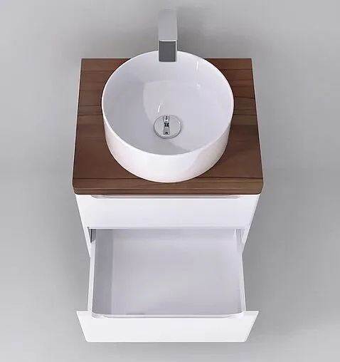 Тумба под умывальник подвесная Jorno Wood 60 белый wood.01.60/P/W Тумба под умывальник подвесная Jorno Wood 60 белый wood.01.60/P/W