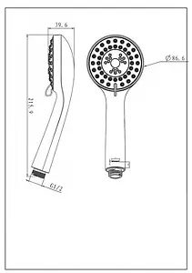 Лейка ручного душа Bravat Eco хром P70136CP-1-RUS Лейка ручного душа Bravat Eco хром P70136CP-1-RUS, 2