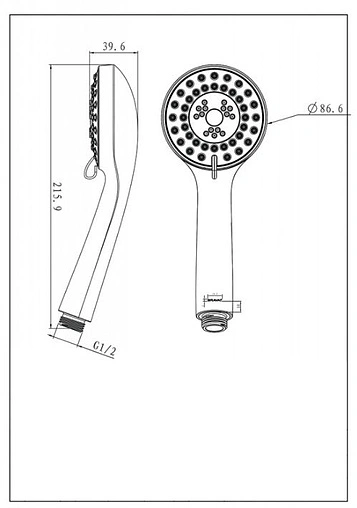 Лейка ручного душа Bravat Eco хром P70136CP-1-RUS