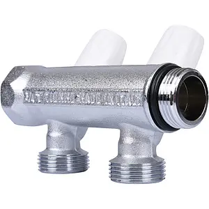 Коллектор регулирующий проходной 2 отвода ¾"в/н x ½"к Tiemme MAXIMA 1860008 Коллектор регулирующий проходной 2 отвода ¾"в/н x ½"к Tiemme MAXIMA 1860008, 4