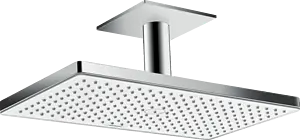 Лейка верхнего душа с потолочным креплением Hansgrohe Rainmaker Select 460 1jet белое стекло/хром 24002400, 1
