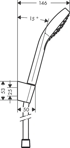 Душевой набор Hansgrohe Croma Select E 110 1jet 160см хром/белый 26412400
