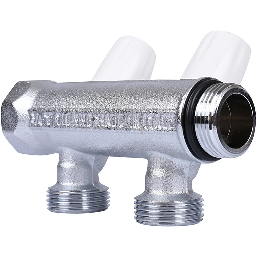 Коллектор регулирующий проходной 2 отвода ¾&quot;в/н x ½&quot;к Tiemme MAXIMA 1860008