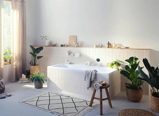 Смеситель на борт ванны на 4 отверстия Hansgrohe Vivenis белый матовый 75444700