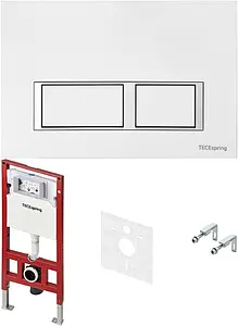 Инсталляция для подвесного унитаза Set 4 в 1 TECEspring V K955203 с кнопкой белый глянцевый, 1