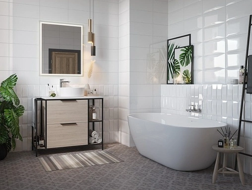 Тумба под умывальник напольная Cersanit Bosquet 100 дуб 63013