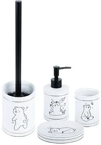 Дозатор для жидкого мыла Fixsen Teddy белый/с рисунком/чёрный FX-600-1 Дозатор для жидкого мыла Fixsen Teddy белый/с рисунком/чёрный FX-600-1, 3