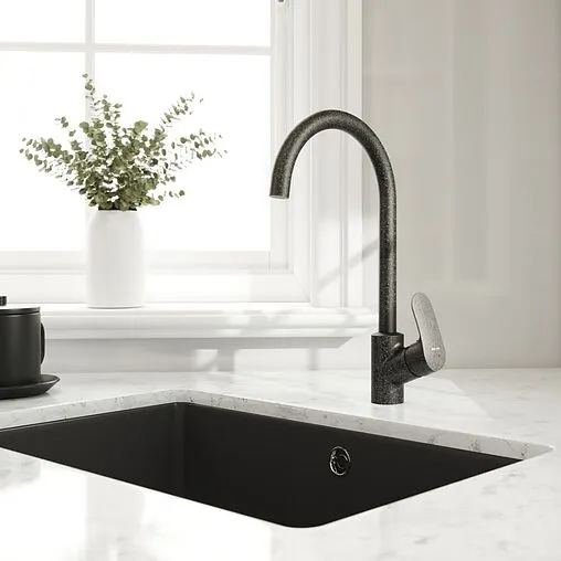 Смеситель для кухни Am.Pm Like элегантный чёрный F8007122