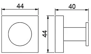 Крючок Timo Selene чёрный матовый 12011/03 Крючок Timo Selene чёрный матовый 12011/03, 2