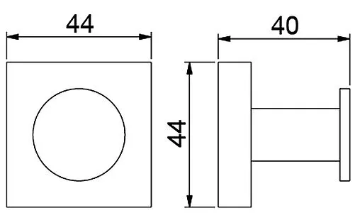 Крючок Timo Selene чёрный матовый 12011/03