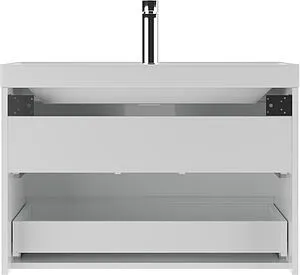 Тумба-умывальник подвесной Айсберг Веста 80 белый DV5917T+4670142930020, 4