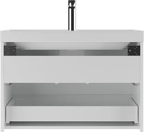 Тумба-умывальник подвесной Айсберг Веста 80 белый DV5917T+4670142930020