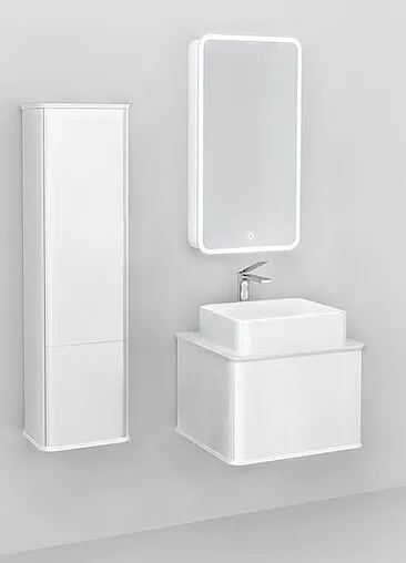 Шкаф-пенал подвесной Jorno Pastel 35 белый жемчуг Pas.04.125/P/W