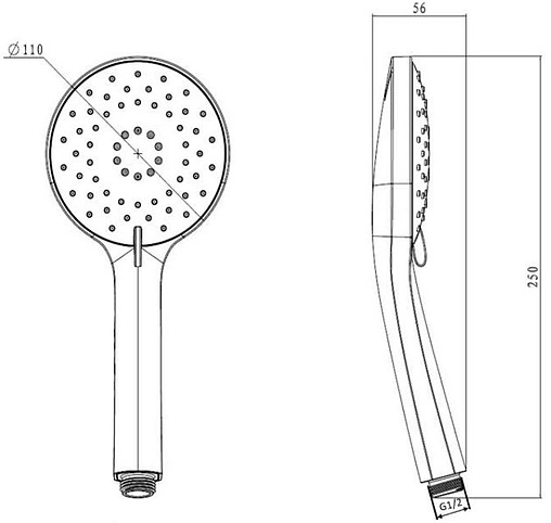 Лейка ручного душа Villeroy&amp;Boch Universal хром TVS00000800061