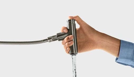 Смеситель для кухни с выдвижным изливом Hansgrohe Metris Select M71 240 1jet хром 14857000