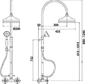 Душевая система со смесителем для душа Cezares Atlantis Nostalgia хром ATLANTIS-NOSTALGIA-CD-01 Душевая система со смесителем для душа Cezares Atlantis Nostalgia хром ATLANTIS-NOSTALGIA-CD-01, 2