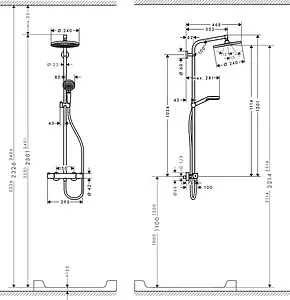 Душевая система с термостатом для душа Hansgrohe Crometta S 240 1jet EcoSmart хром 27268000 Душевая система с термостатом для душа Hansgrohe Crometta S 240 1jet EcoSmart хром 27268000, 5