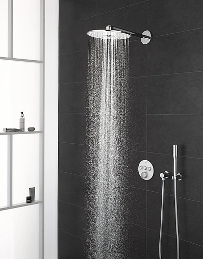 Лейка верхнего душа с настенным креплением Grohe Rainshower 310 SmartActive белый/хром 26475LS0