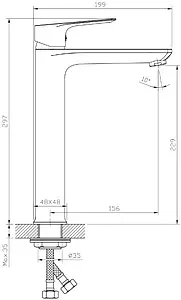 Смеситель для раковины Rossinka хром RS27-14 Смеситель для раковины Rossinka хром RS27-14, 2