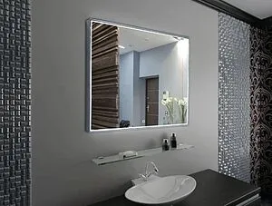 Зеркало с подсветкой Continent Sting Black Led 100x70 чёрный ЗЛП104, 3