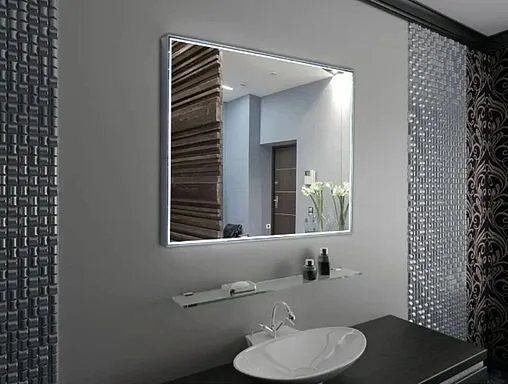 Зеркало с подсветкой Continent Sting Black Led 100x70 чёрный ЗЛП104