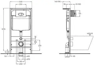 Инсталляция для подвесного унитаза BelBagno BB026 Инсталляция для подвесного унитаза BelBagno BB026, 2