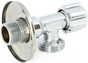 Вентиль регулирующий угловой для бытовой техники ½"н x ¾"н хром Uni-fitt 187A2300 Вентиль регулирующий угловой для бытовой техники ½"н x ¾"н хром Uni-fitt 187A2300, 1
